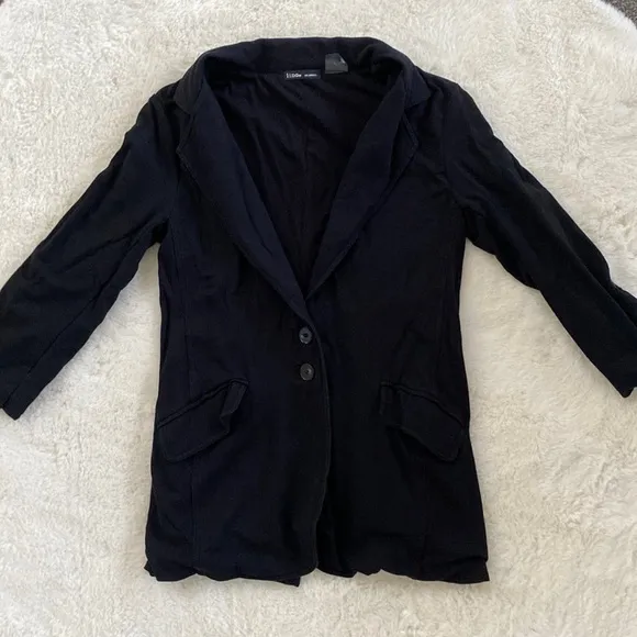 ❤️ Linq black soft cotton modal blazer