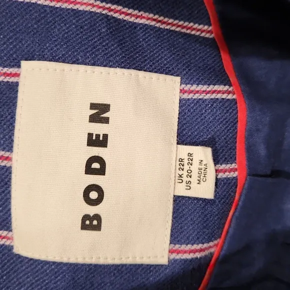 ⭕️ PRICE FIRM Boden Linen Blend Bloomsbury Interest Blazer Size 20-22