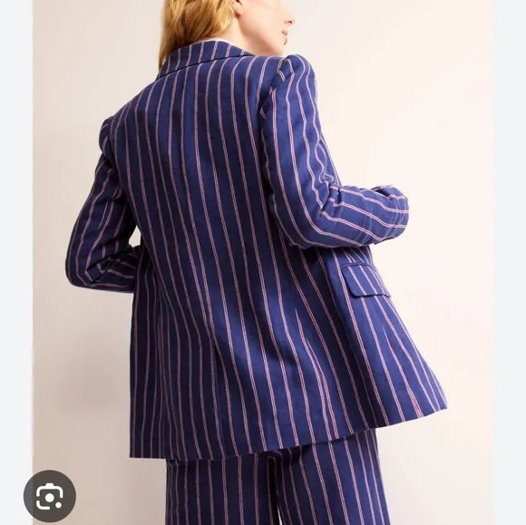 ⭕️ PRICE FIRM Boden Linen Blend Bloomsbury Interest Blazer Size 20-22