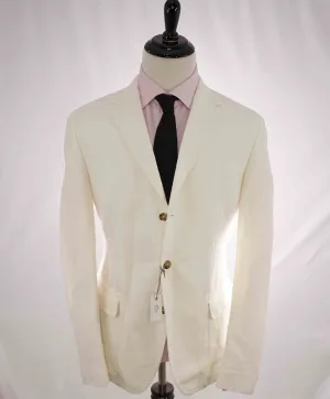 $1,095 ELEVENTY - LINEN/COTTON White Soft Blazer - 46 (56 EU)
