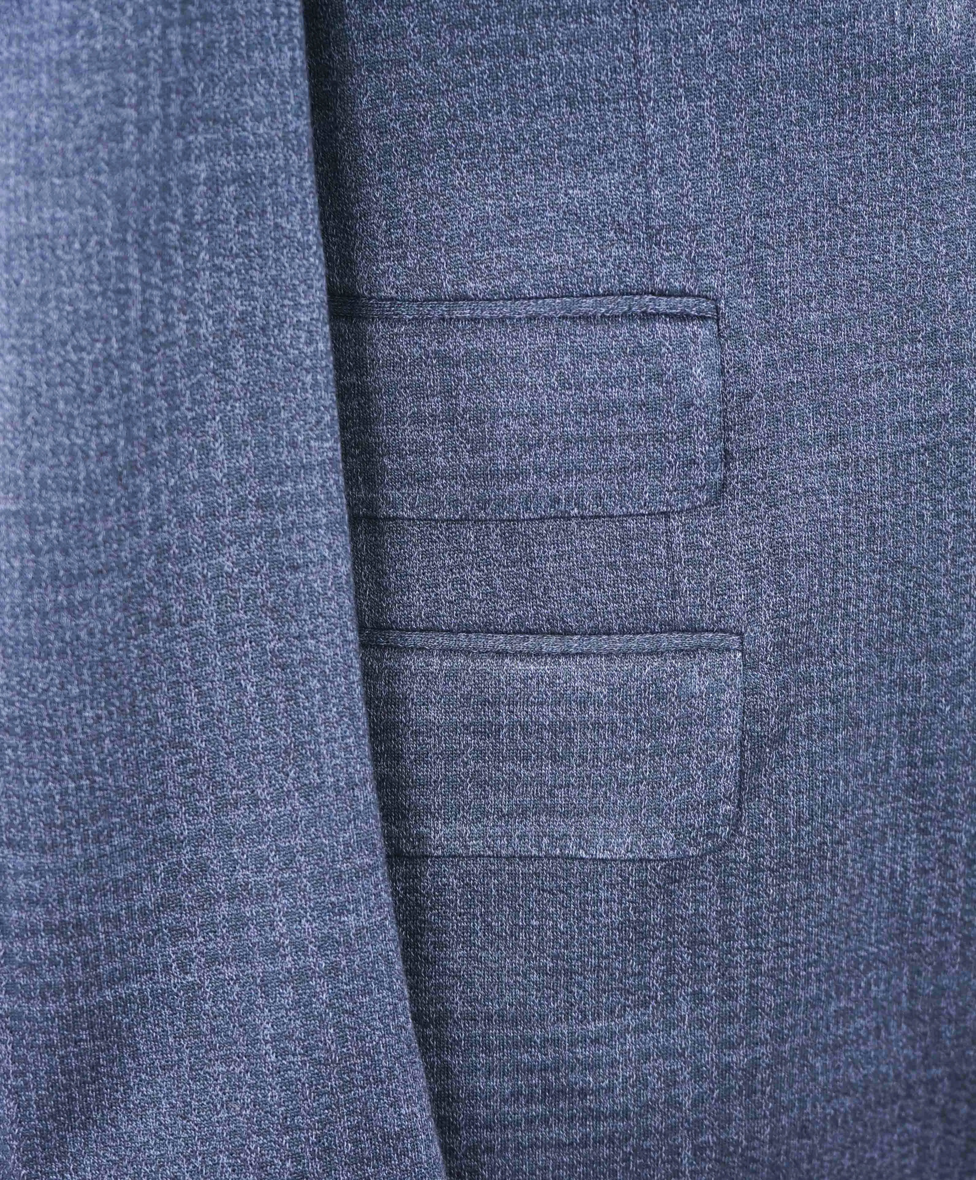 $1,295 ELEVENTY - Blue Check Cotton/Linen Contrast Button Blazer - 40 (50 EU)