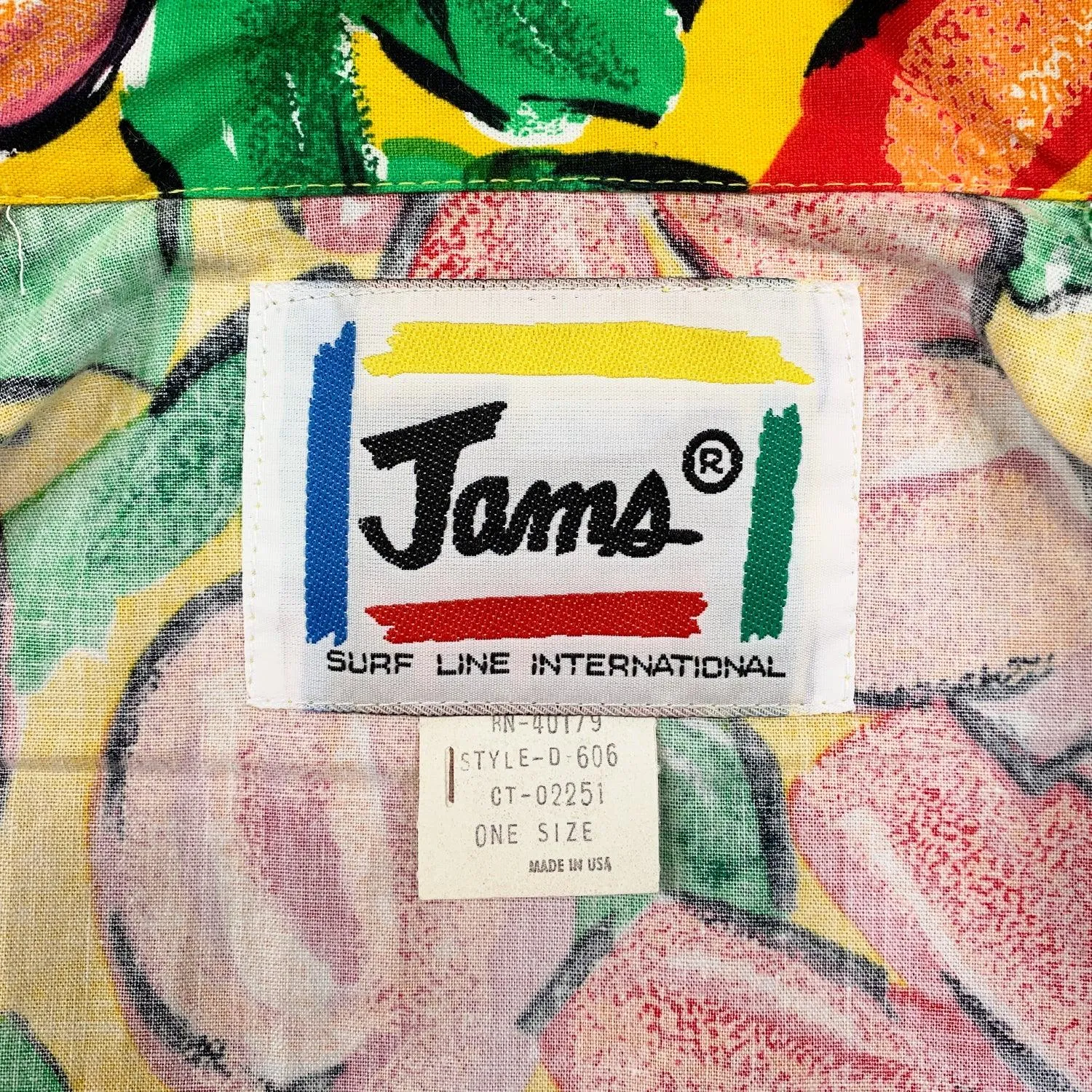 1980's Original Jams Surf Line International Blazer - Yellow Floral