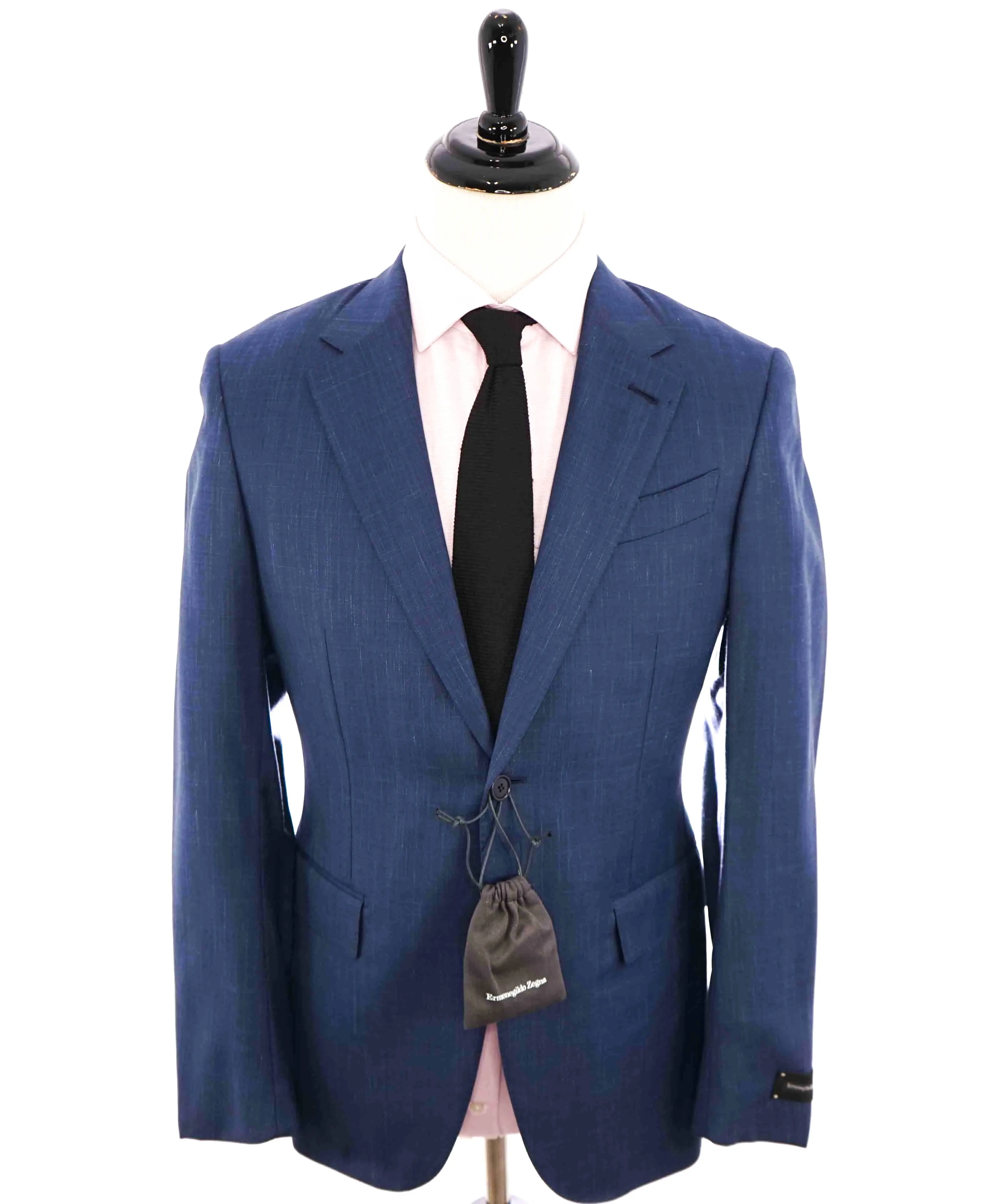 $3,290 ERMENEGILDO ZEGNA- “TORFEO SUMMER” Baby Blue W/SLK/L Blazer- 38R