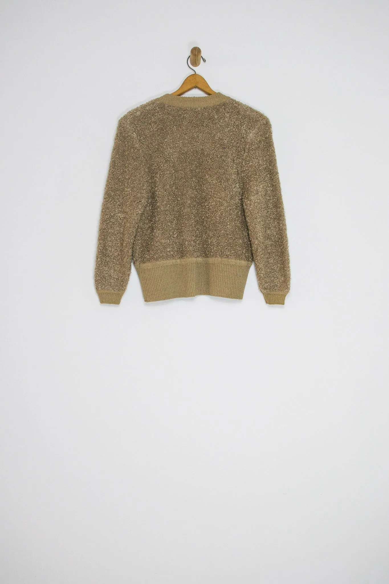80’s BOUCLE KNIT CARDIGAN / MEDIUM