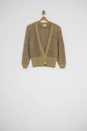 80’s BOUCLE KNIT CARDIGAN / MEDIUM