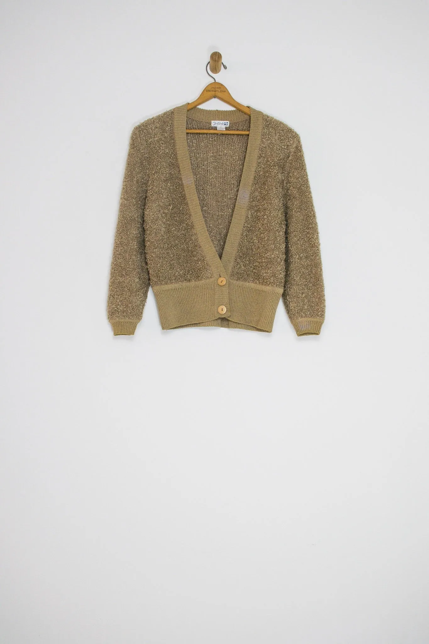 80’s BOUCLE KNIT CARDIGAN / MEDIUM
