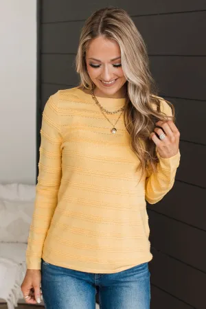 Abundance Of Love Knit Sweater- Yellow