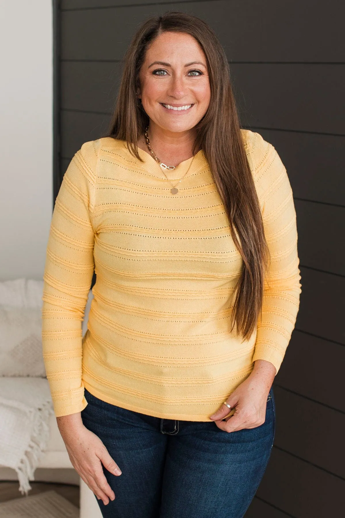 Abundance Of Love Knit Sweater- Yellow