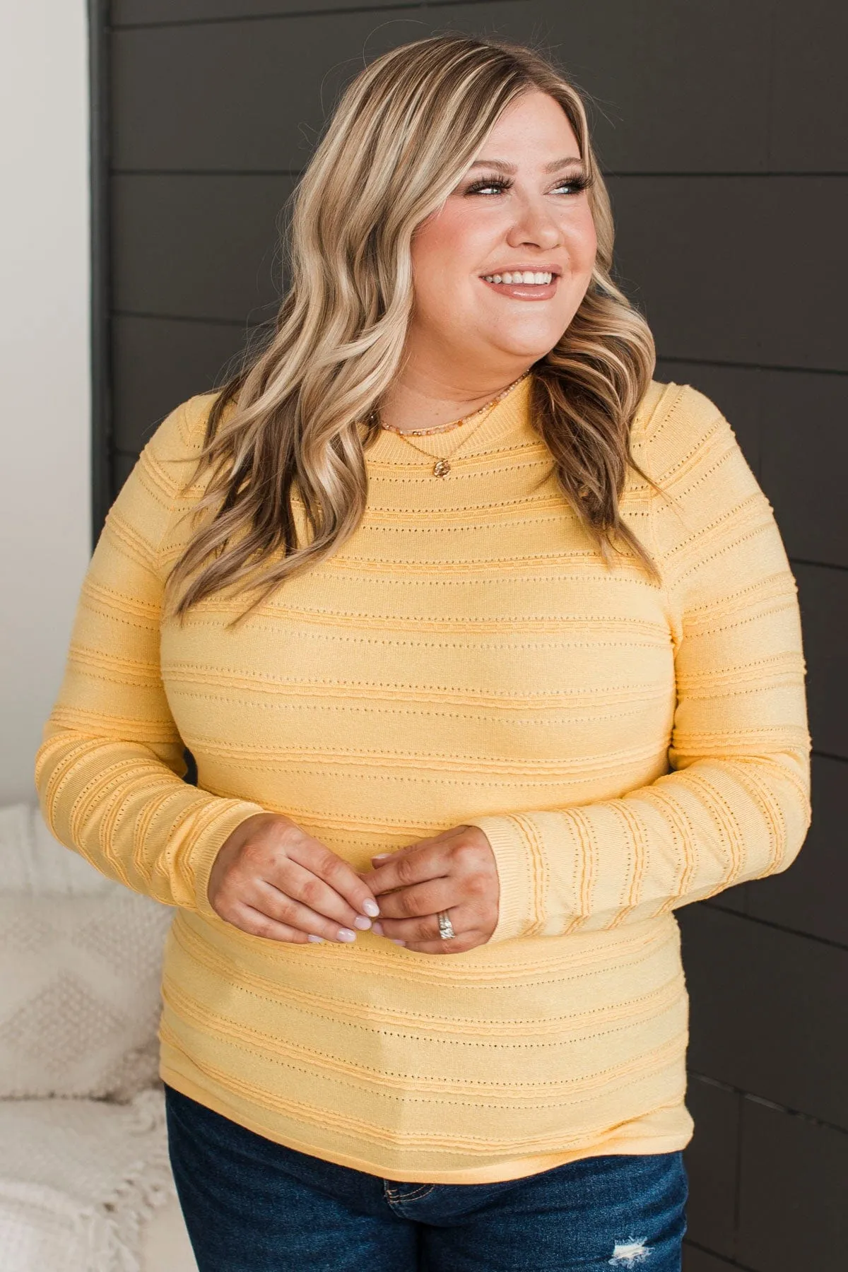 Abundance Of Love Knit Sweater- Yellow
