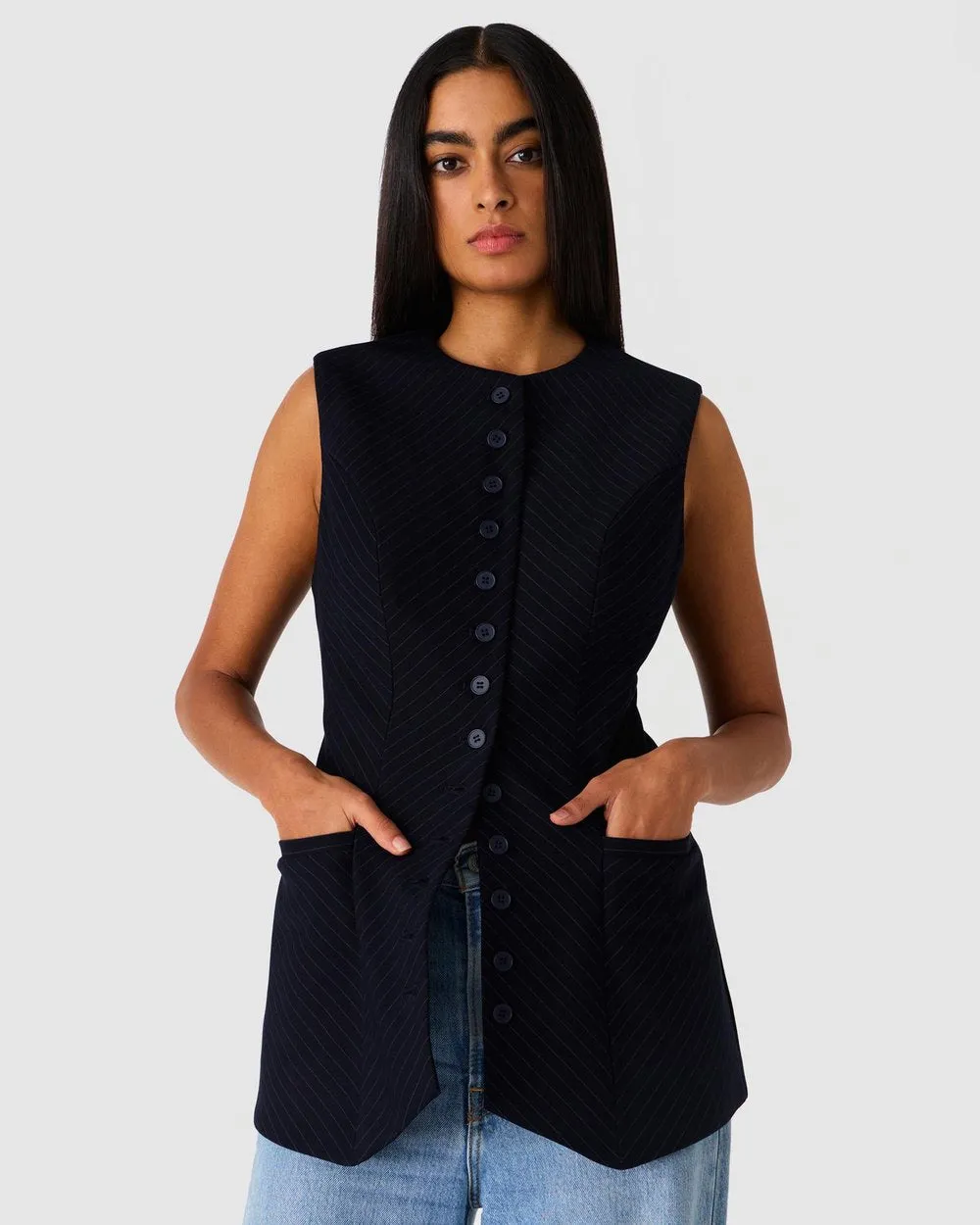 ADAN PINSTRIPE TOP