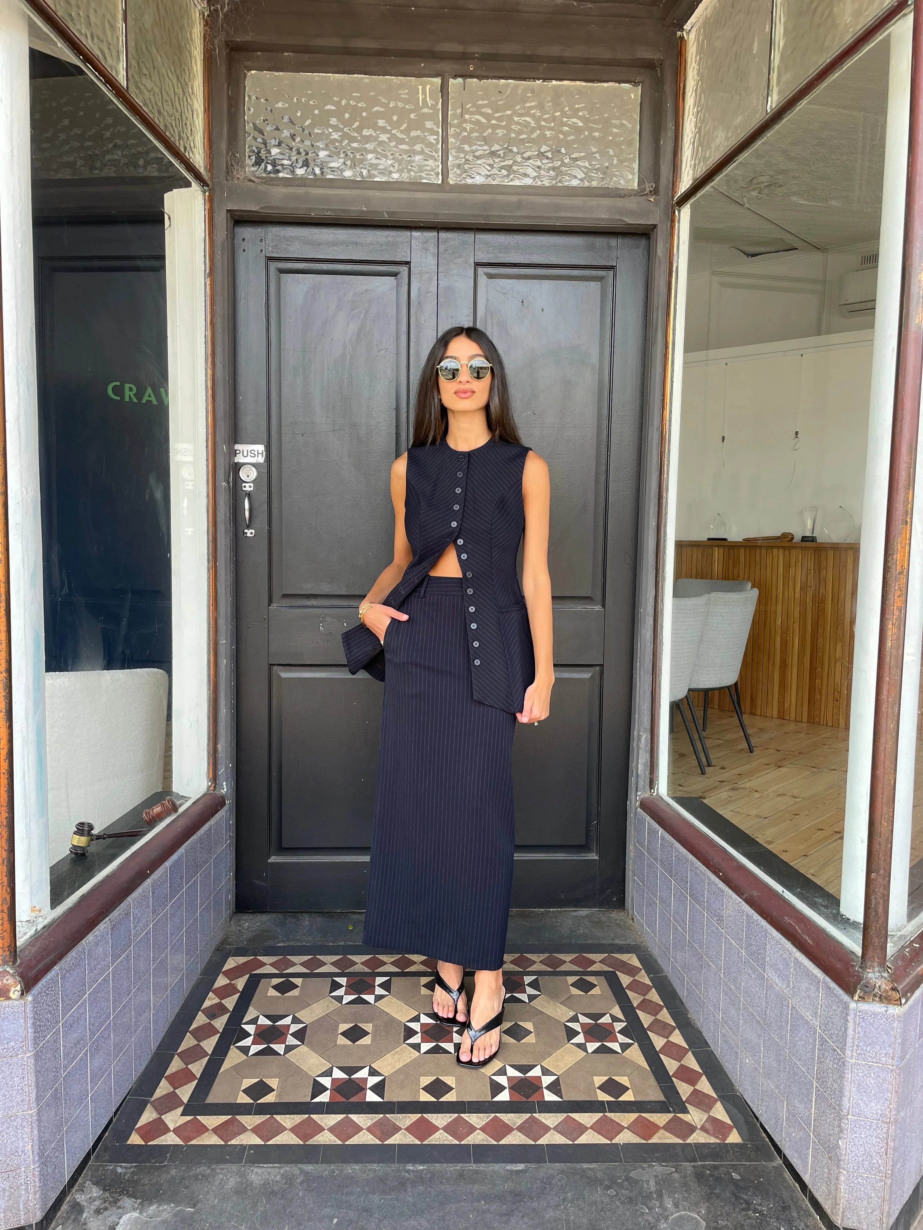 ADAN PINSTRIPE TOP
