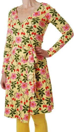 ADULT Long Sleeved Wrap Dress Rosehips