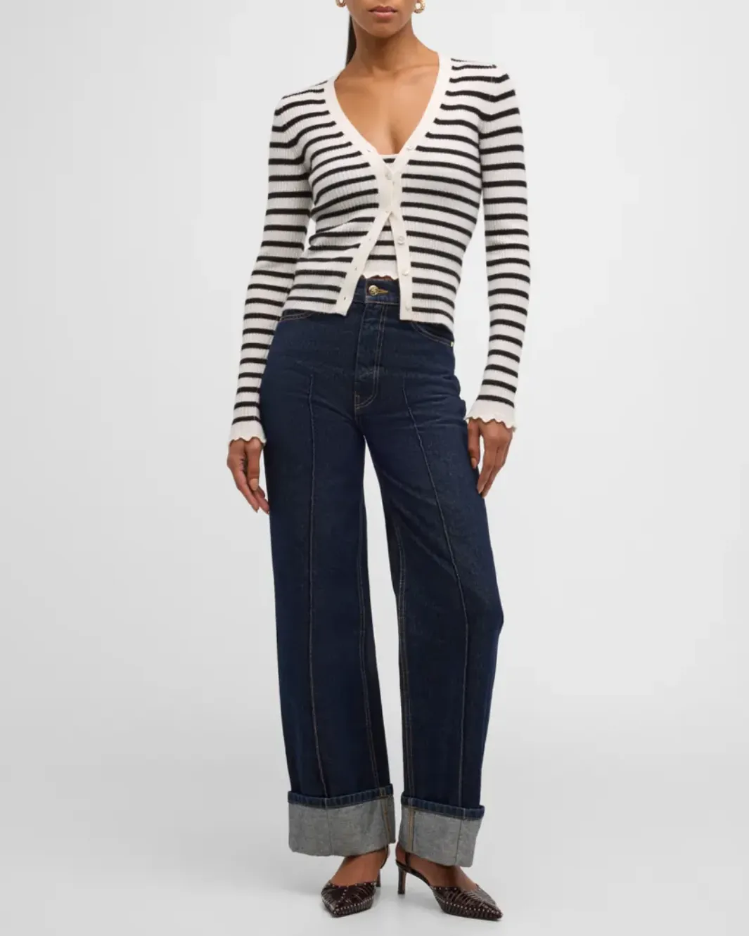 AERIS CARDIGAN IN NOIR STRIPE