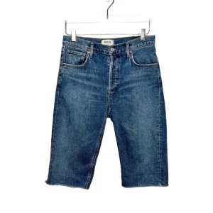 AGOLDE Carrie High Rise Women’s Bermuda Button Fly Denim Cutoff Shorts Sz 28