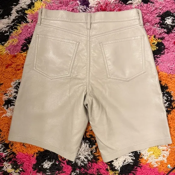 Agolde Recycled Leather Bermuda Shorts