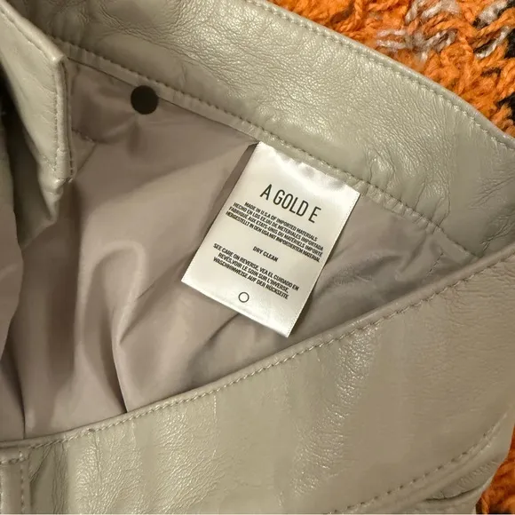 Agolde Recycled Leather Bermuda Shorts