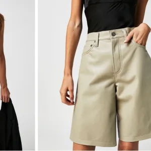 Agolde Recycled Leather Bermuda Shorts