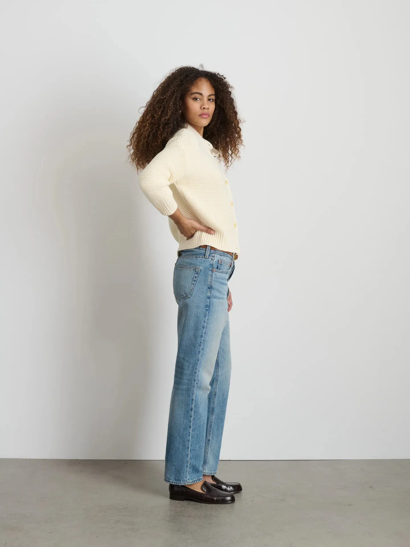 Alex Mill - Ivory Nico Cardigan in Cotton
