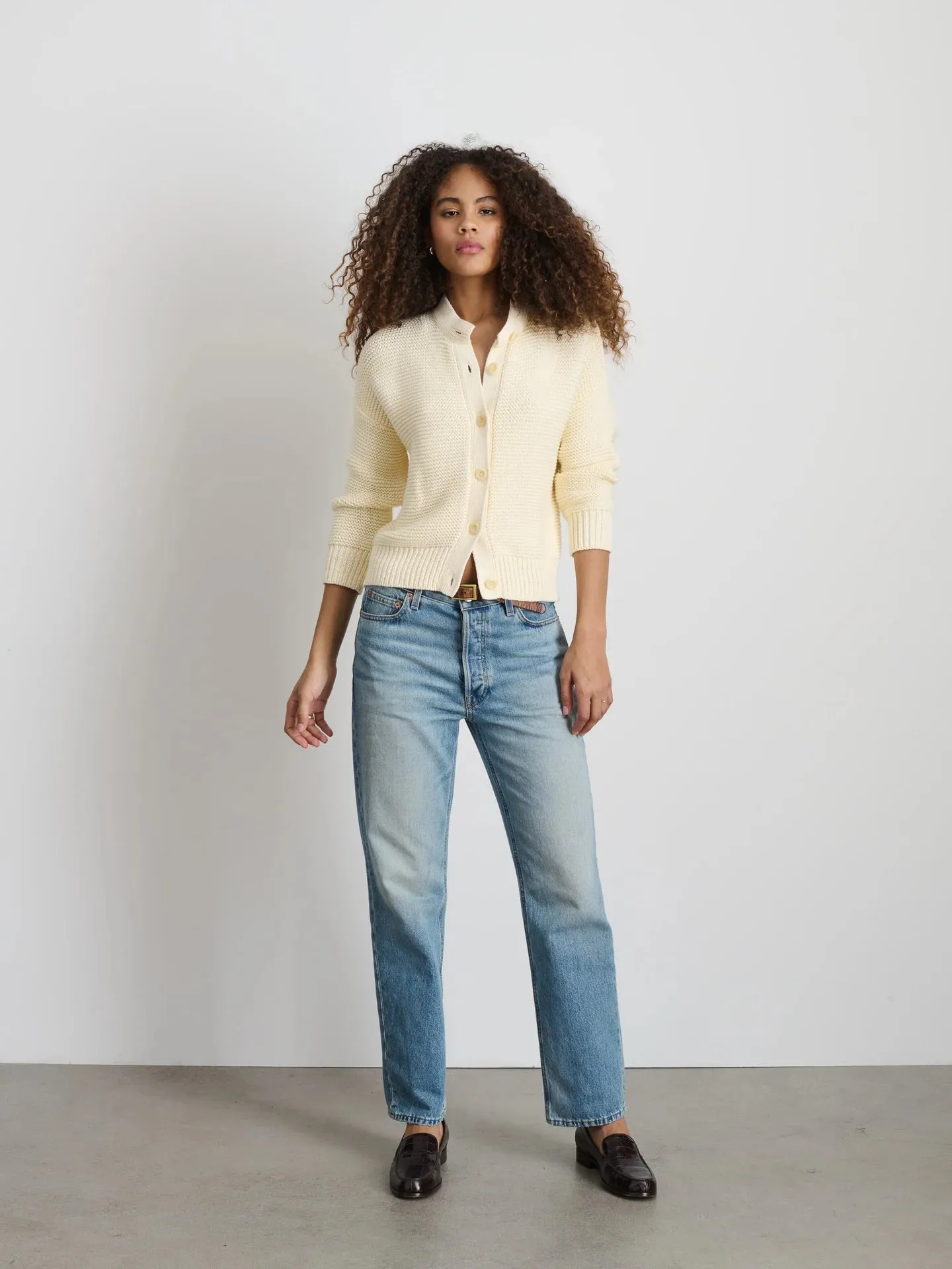 Alex Mill - Ivory Nico Cardigan in Cotton