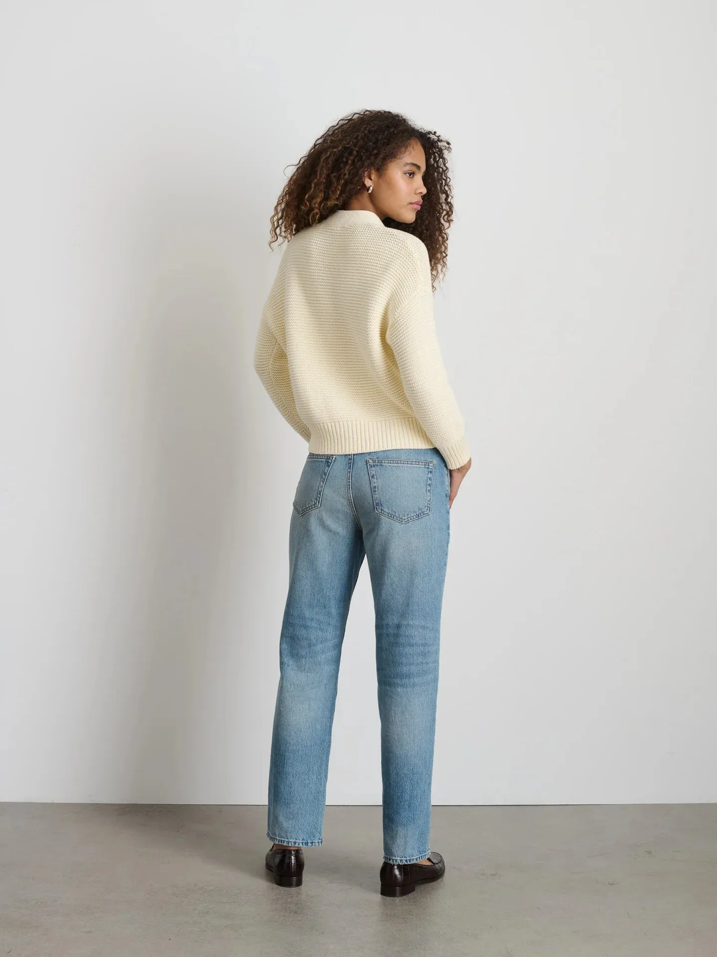 Alex Mill - Ivory Nico Cardigan in Cotton