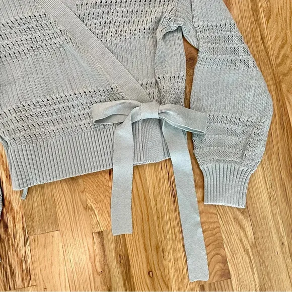 Alp N Rock Mint Green Seylah Wrap Cotton Sweater Cardigan Size S
