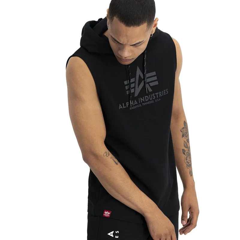 Alpha Industries Logo Hoodie Tank Top - Black