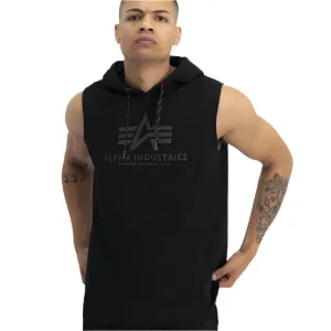 Alpha Industries Logo Hoodie Tank Top - Black