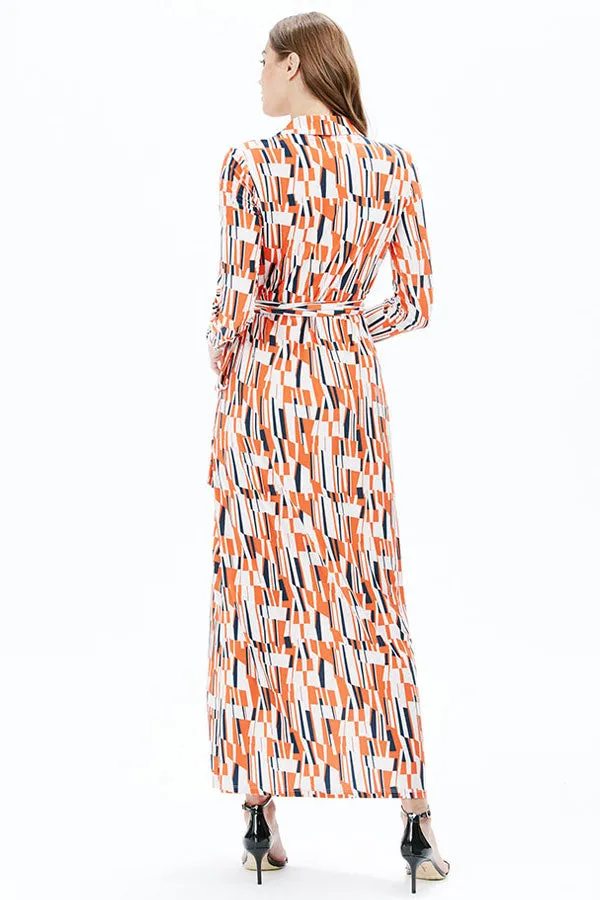 AMY L/S MAXI DRESS | ORANGE