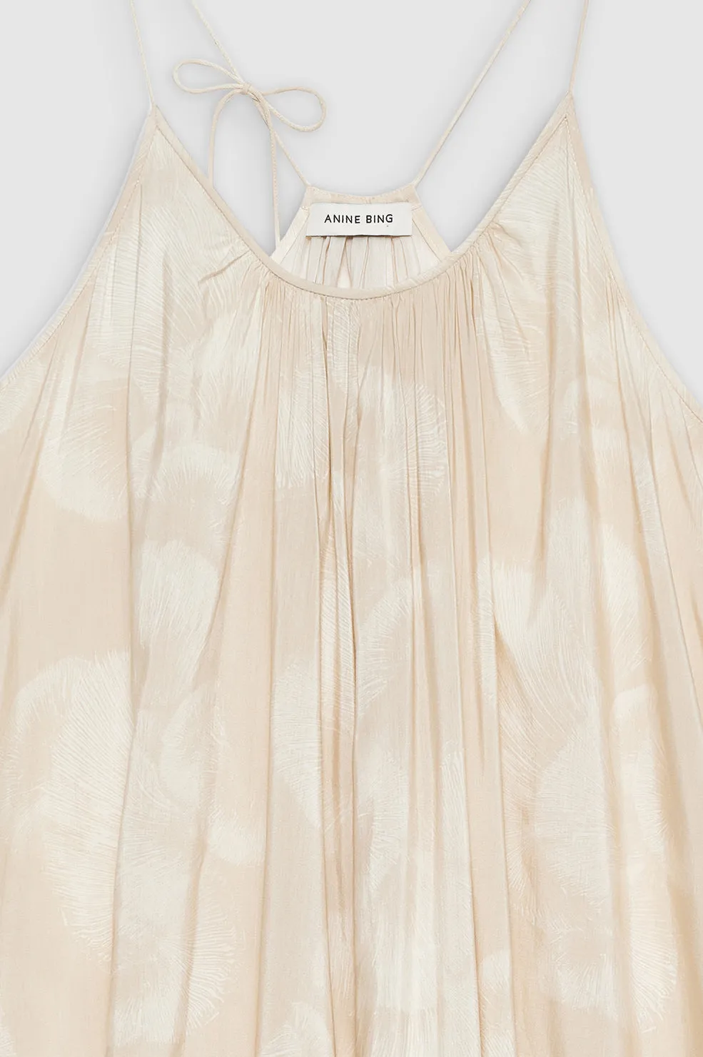 Anine Bing Aida Maxi Dress in Oat Mushroom Print