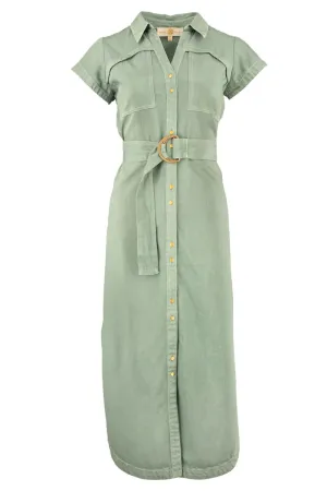 Anna Cate Iva Midi Dress-Sage Denim