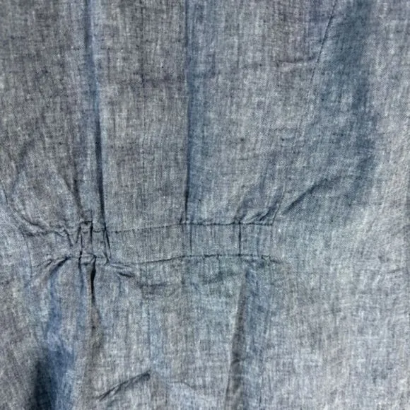 Anthropologie Cartonnier Blue Linen Blend Two Button Blazer Sz 6