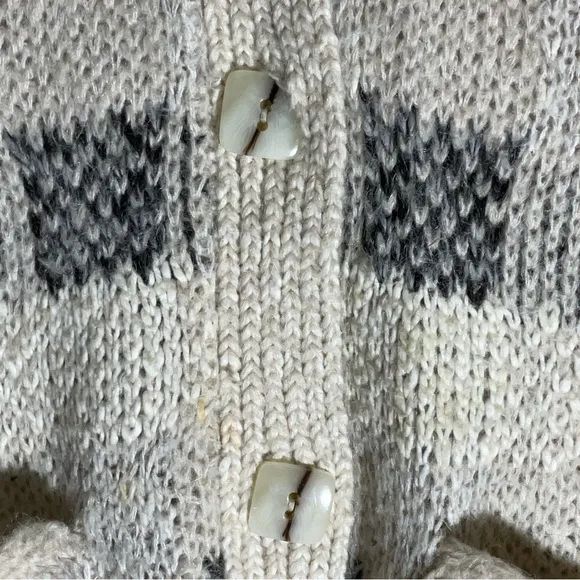 Anthropologie Far Away From Close Black Plaid Beige Long Cardigan Sweater XS