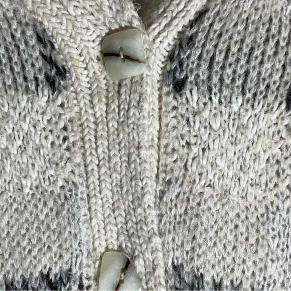 Anthropologie Far Away From Close Black Plaid Beige Long Cardigan Sweater XS