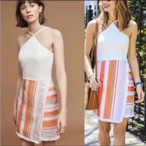 Anthropologie Hutch Kalyn Halter Dress Halter with Faux Wrap Skirt  12