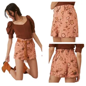 Anthropologie Jesse Printed Utility Shorts NEW
