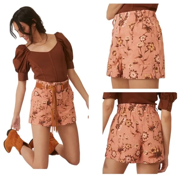 Anthropologie Jesse Printed Utility Shorts NEW