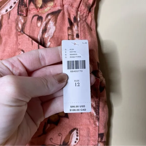 Anthropologie Jesse Printed Utility Shorts NEW