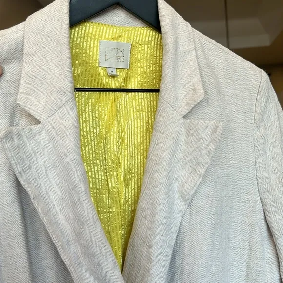Anthropologie Linen Blend Blazer