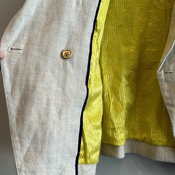 Anthropologie Linen Blend Blazer