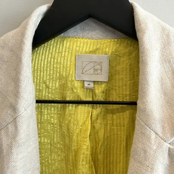 Anthropologie Linen Blend Blazer