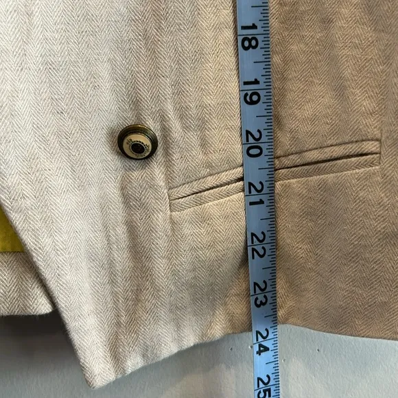 Anthropologie Linen Blend Blazer