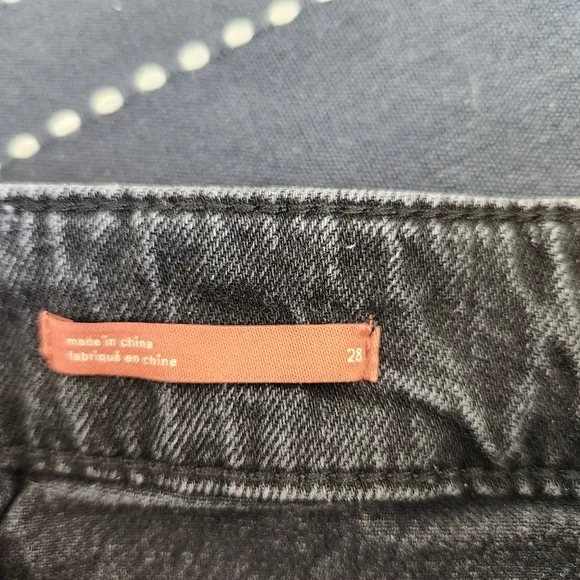 Anthropologie Pilcro Long Length Denim Jean Shorts Black Size 28
