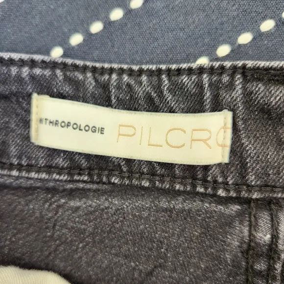 Anthropologie Pilcro Long Length Denim Jean Shorts Black Size 28