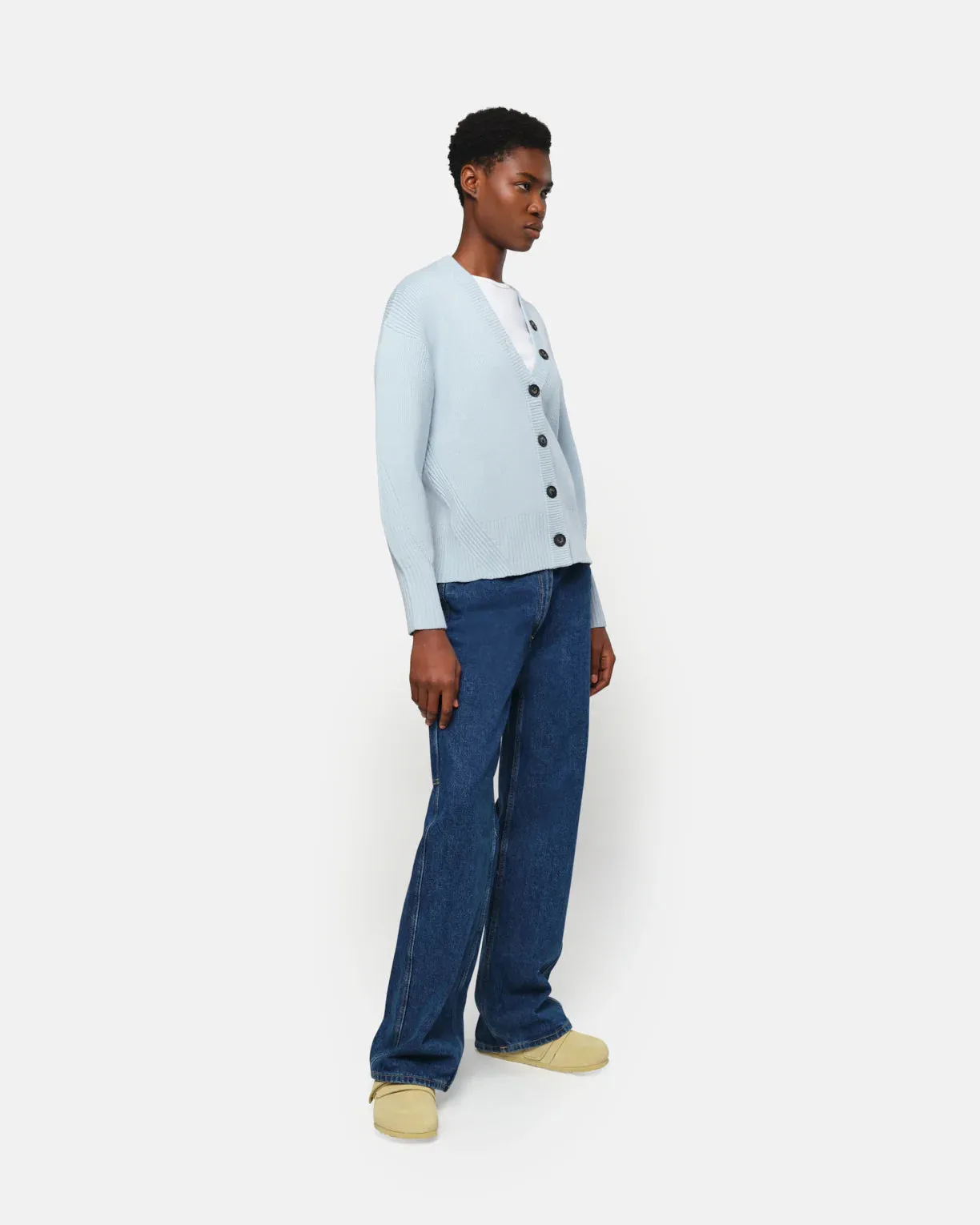 Apparis Anderson Ribbed Cardigan Sky