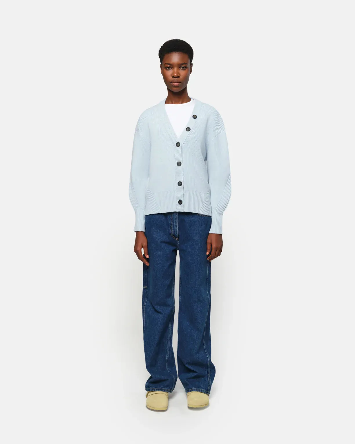 Apparis Anderson Ribbed Cardigan Sky