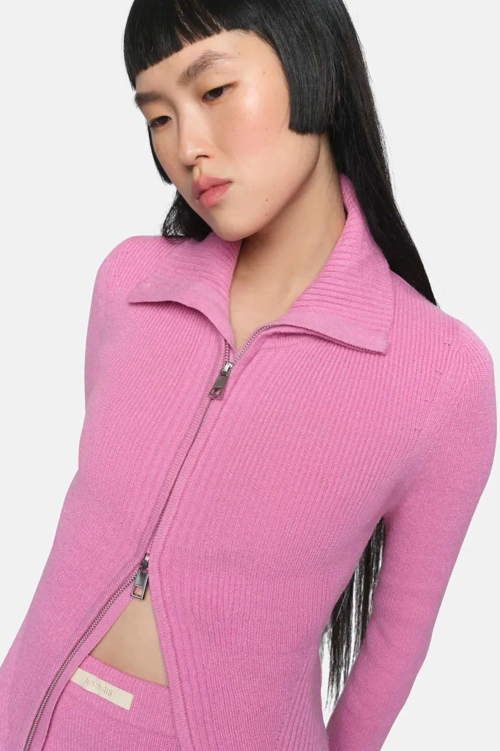 Apparis Nova Zip- up Cardigan Orchid