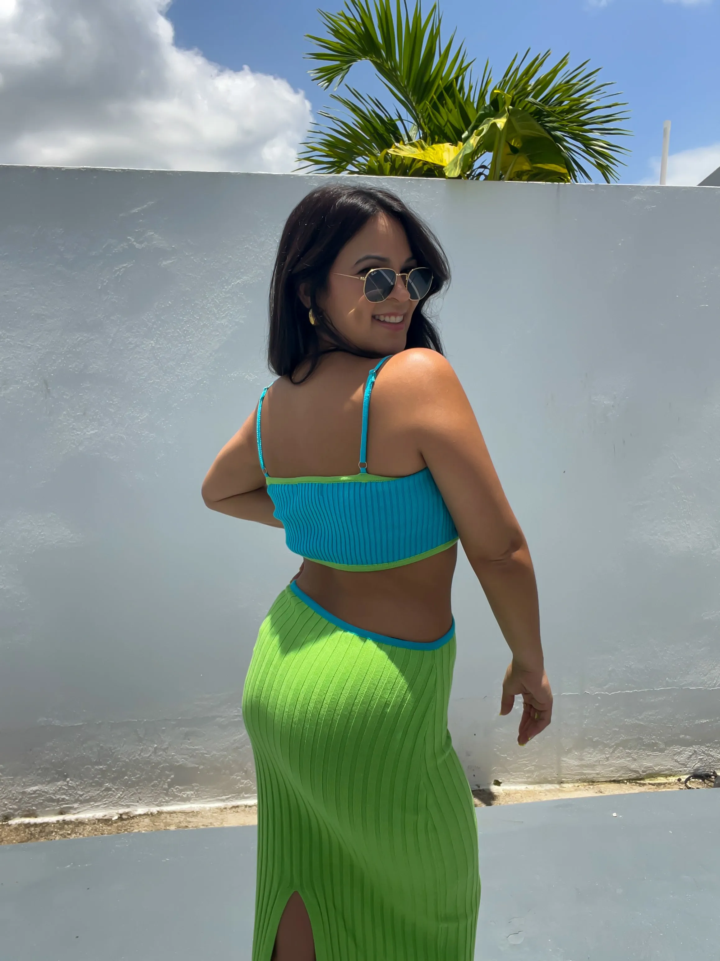 Aqua Midi Dress