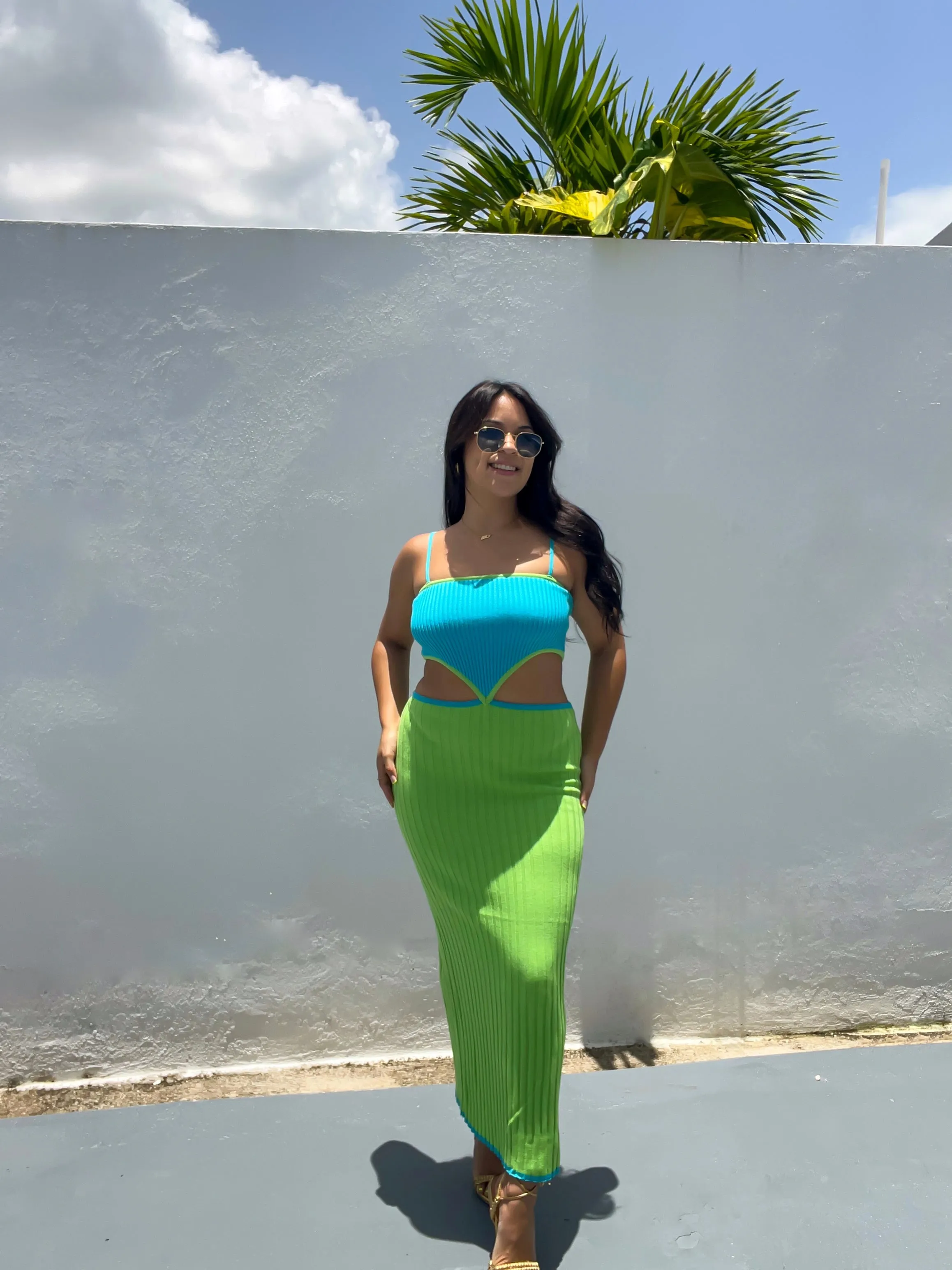 Aqua Midi Dress