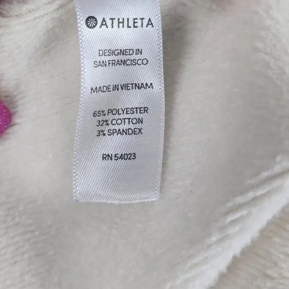 Athleta Heathered Beige Comfortable Waterfall Cardigan Women L