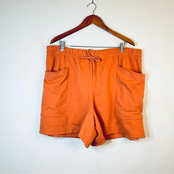 ATHLETA Women’s Retroterry Burnt Orange Plus Size Shorts Size 2X NEW